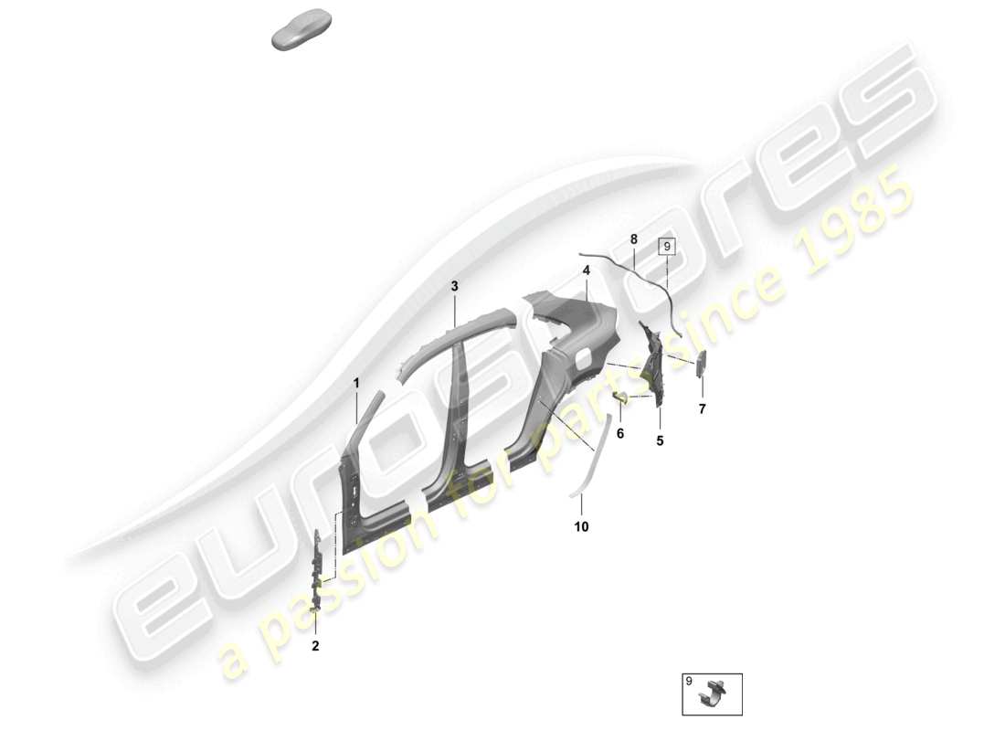 porsche 2025 (macan-e) seitenteil-unterteile teilediagramm