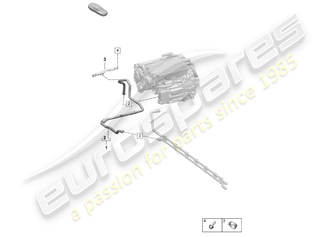 porsche 2025 (macan-e) kühlmittelkühlsystem teilediagramm
