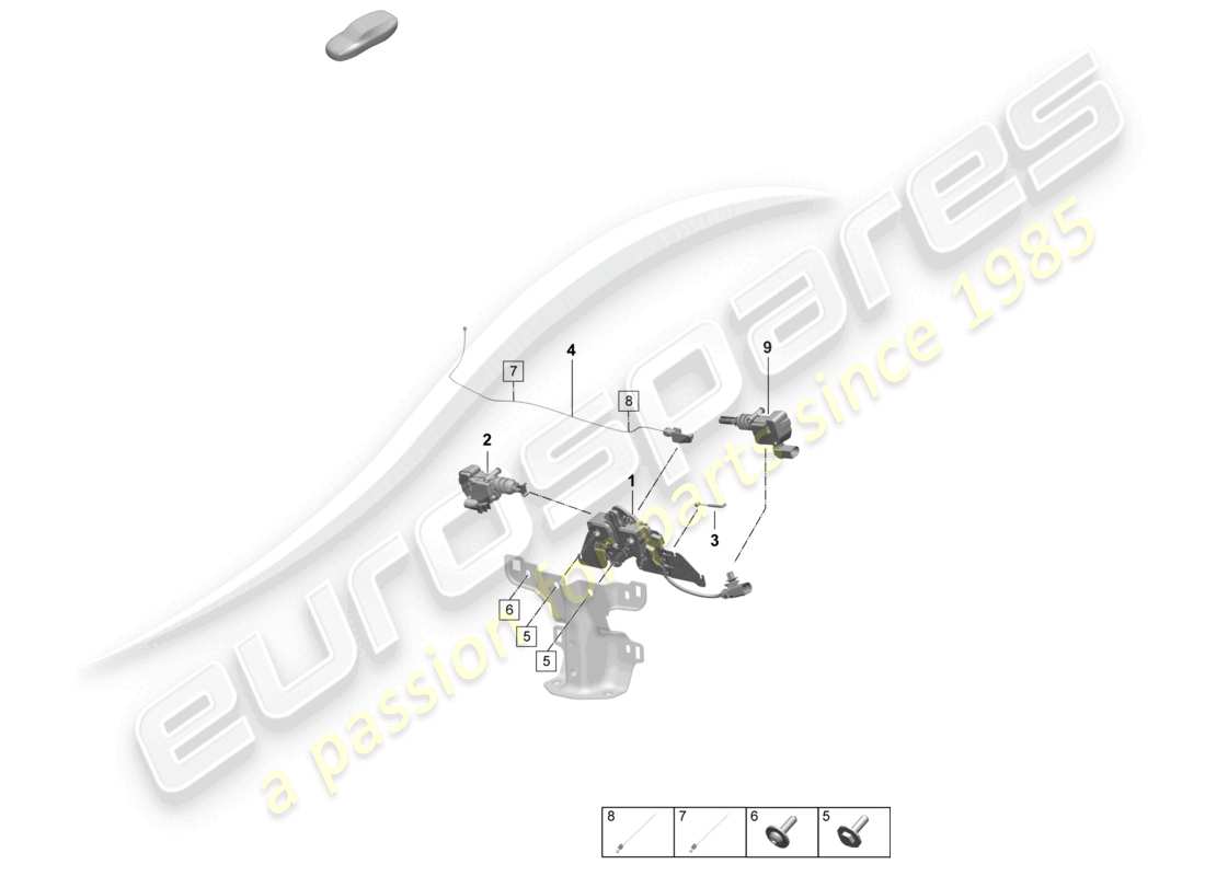 porsche 2025 (macan-e) abdeckung frontschloss zubehör teilediagramm