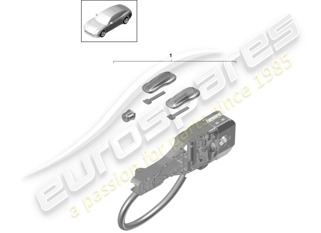 porsche 2021 (panamera 971-1) 1 satz schließzylinder teilediagramm