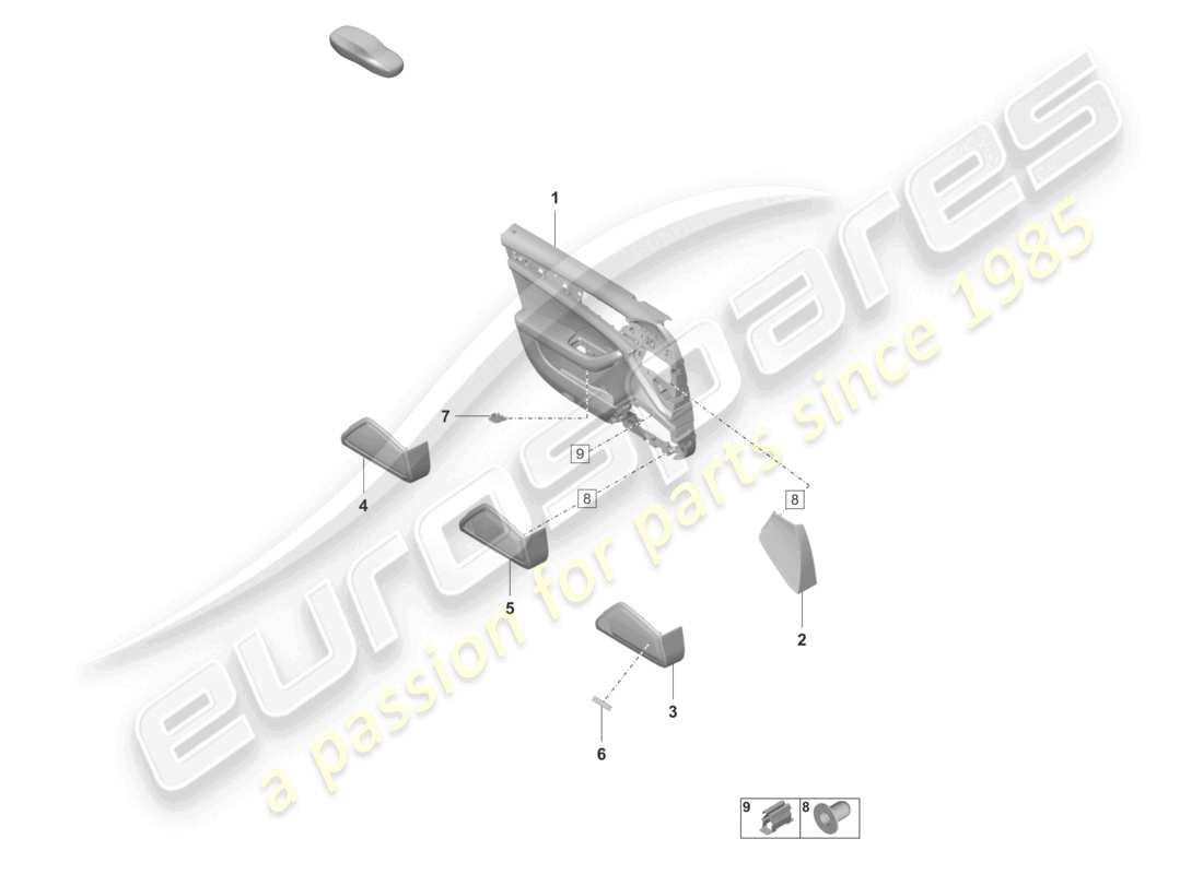 porsche 2024 (panamera 971-2) türverkleidung vorne club leder ersatzteildiagramm