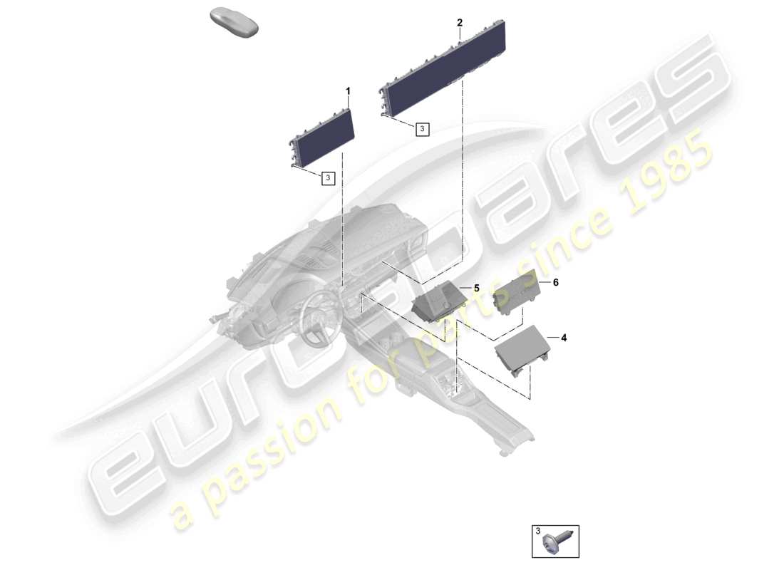 porsche 2026 (panamera 976) anzeige anzeige- und bedieneinheit teilediagramm