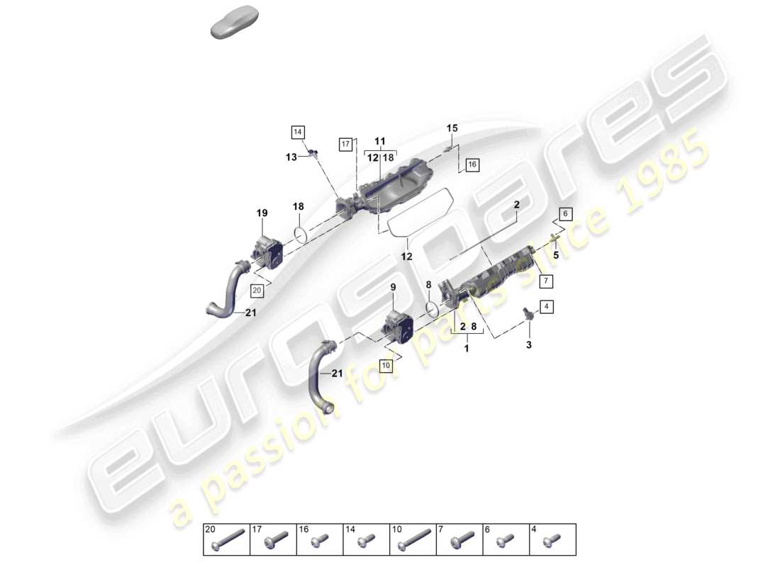 porsche 2024 (panamera 976) ansaugkrümmer - teilediagramm