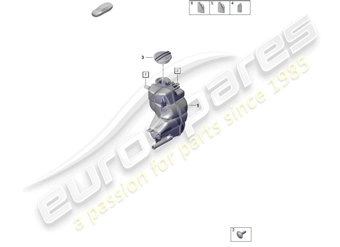 porsche 2024 (panamera 976) kühlmittelkühlsystem kühlmittelausgleichsbehälter entlüftungsleitung teilediagramm
