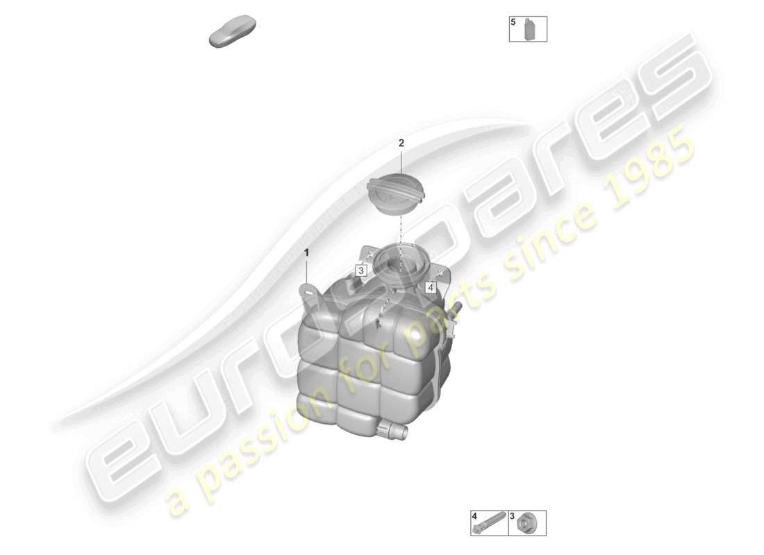 porsche 2023 (taycan 9j1-1) kühlmittelausgleichsbehälter - teilediagramm