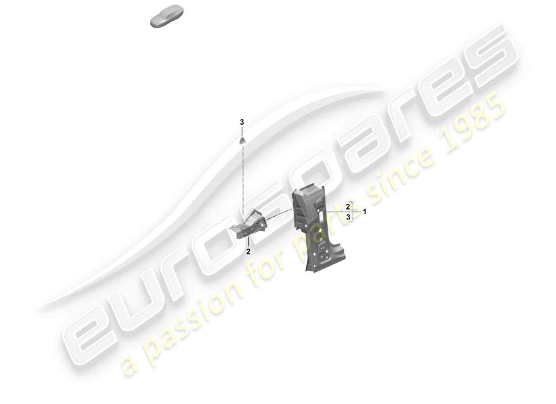 porsche 2026 (macan-e) teilediagramm der a-säule vorne