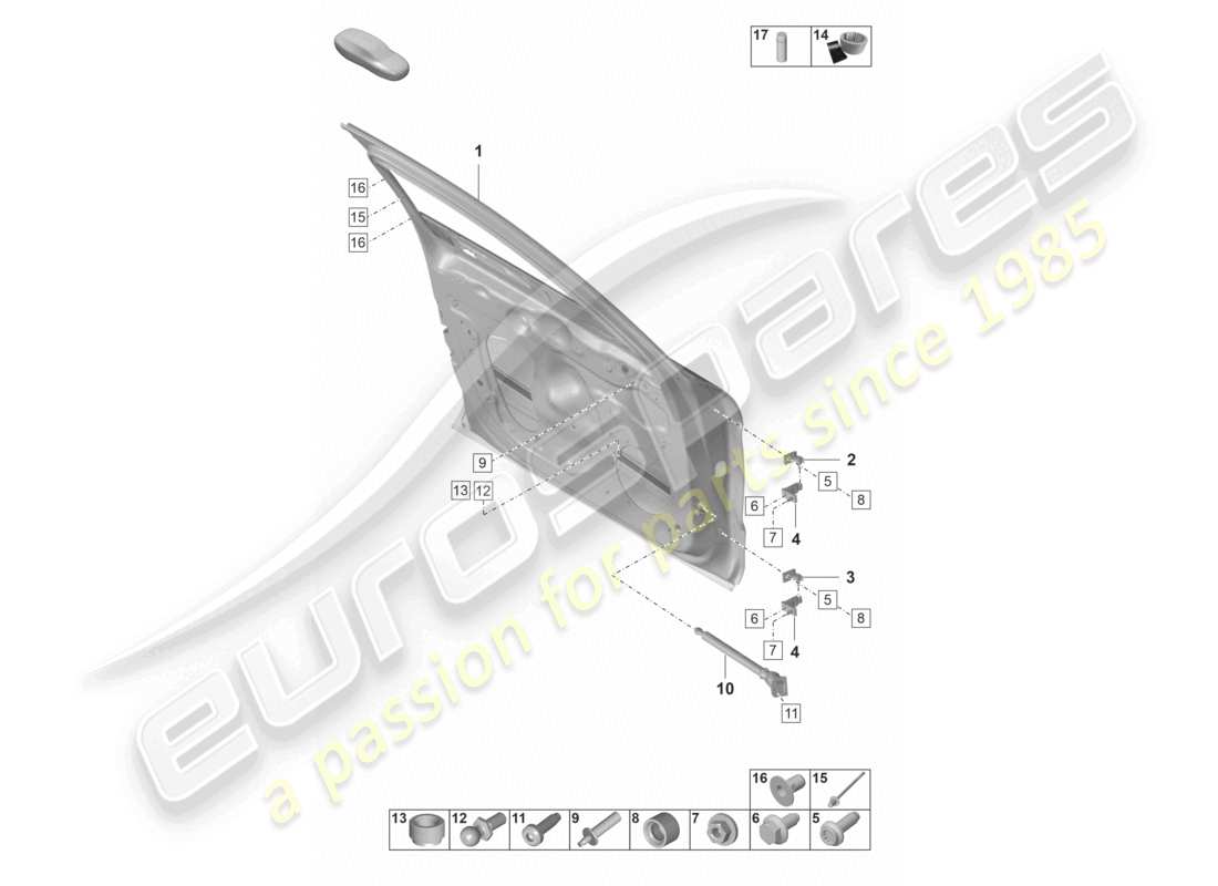 porsche 2021 (panamera 971-2) türschale vorne zubehör teilediagramm