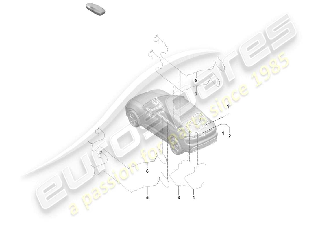 porsche 2025 (macan-e) schlauch hinten rückfahrkamera teilediagramm