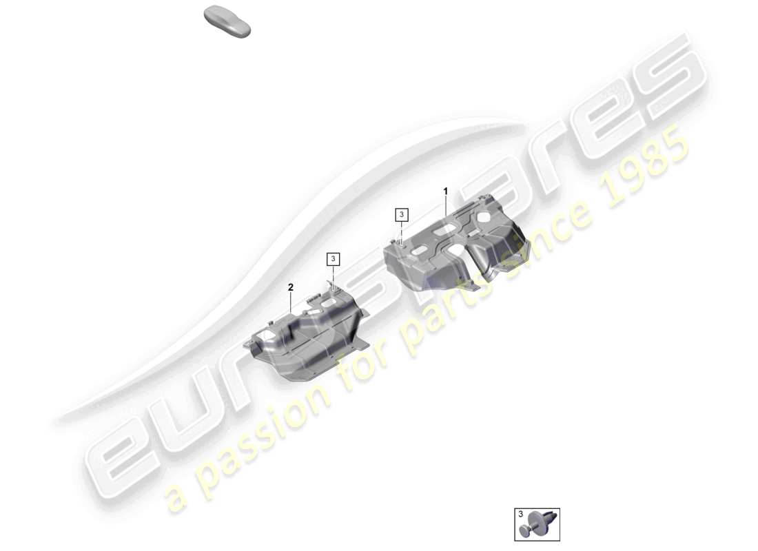 porsche 2023 (taycan 9j1-1) geräuschdämmplatte fußraum teilediagramm