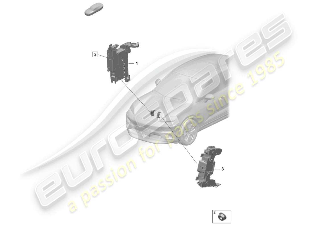 porsche 2025 (macan-e) sicherungskasten zentralschutz motorraum mitte teilediagramm