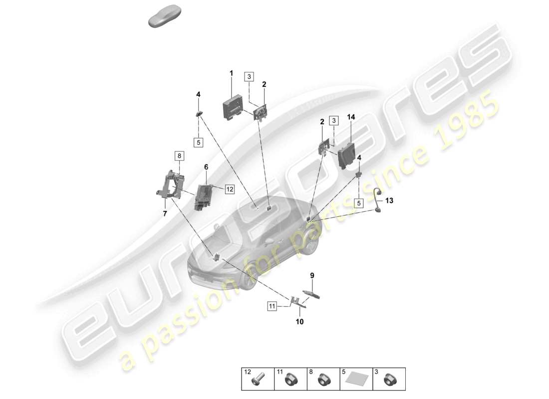 porsche 2025 (macan-e) steuergeräte ladesteckdose teilediagramm