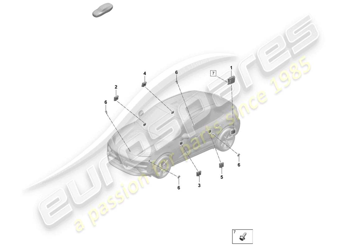 porsche 2025 (macan-e) steuergerät für fahrgestell türsteuergerät teilediagramm