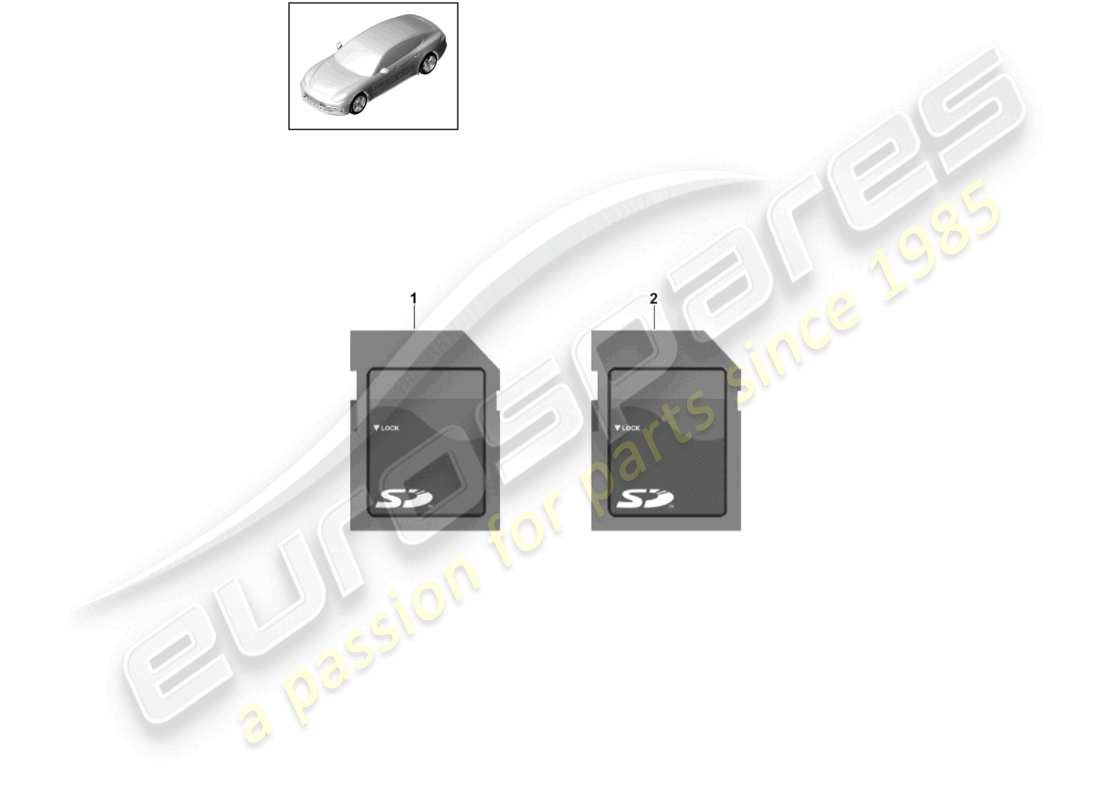 porsche 2024 (cayenne e3 9ya/9yb) sd-karte software navigationssystem d >>- mj 2021 ersatzteildiagramm