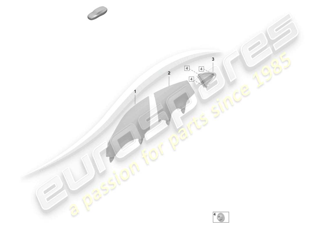 porsche 2023 (taycan 9j1-1) seitenfenster-ersatzteildiagramm