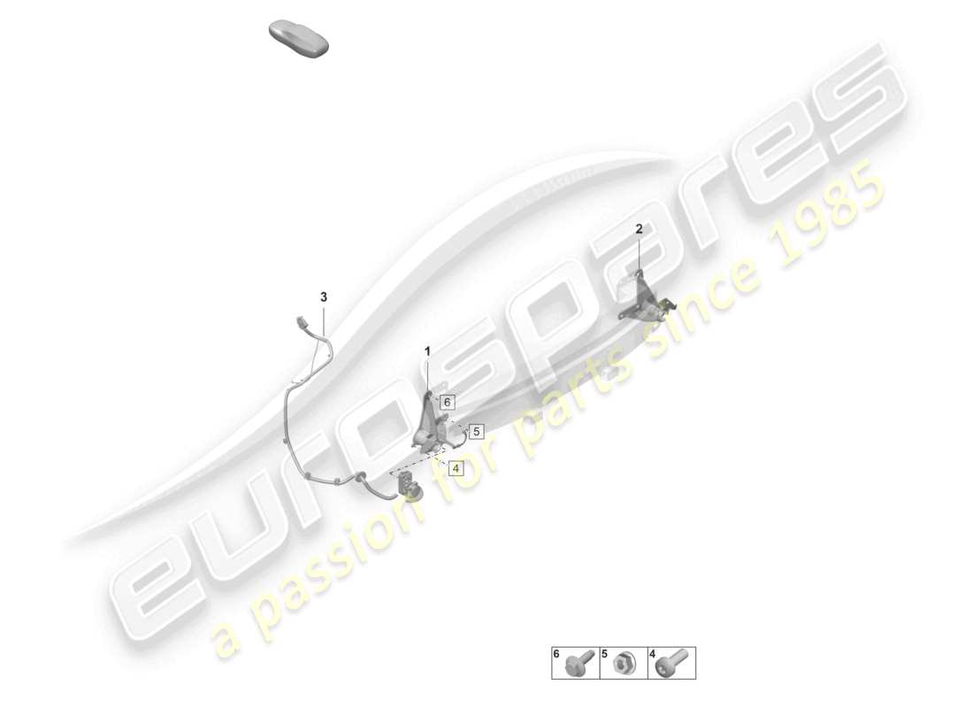 porsche 2021 (taycan 9j1-1) fahrradhalterung teilediagramm