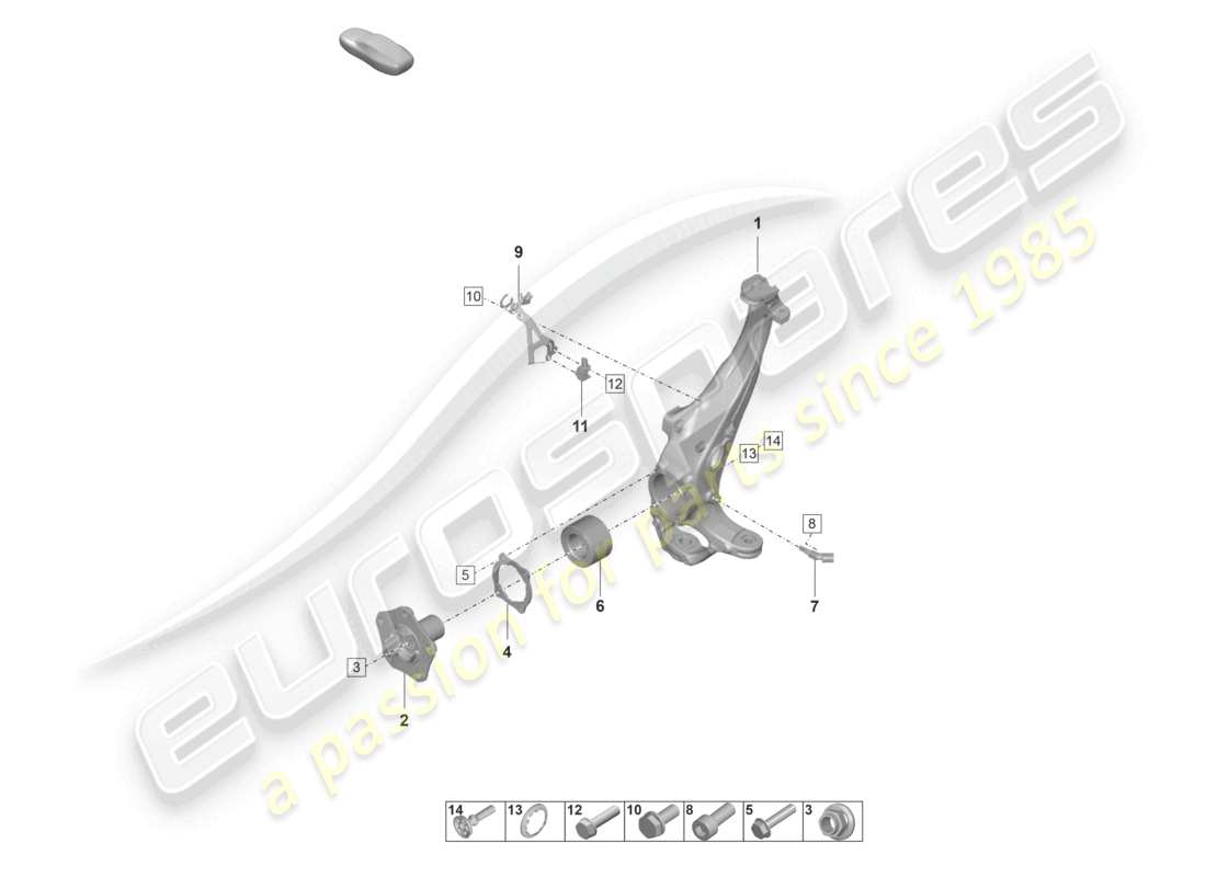 porsche 2023 (panamera 971-2) radträger schwenkbefestigung radnabe teilediagramm