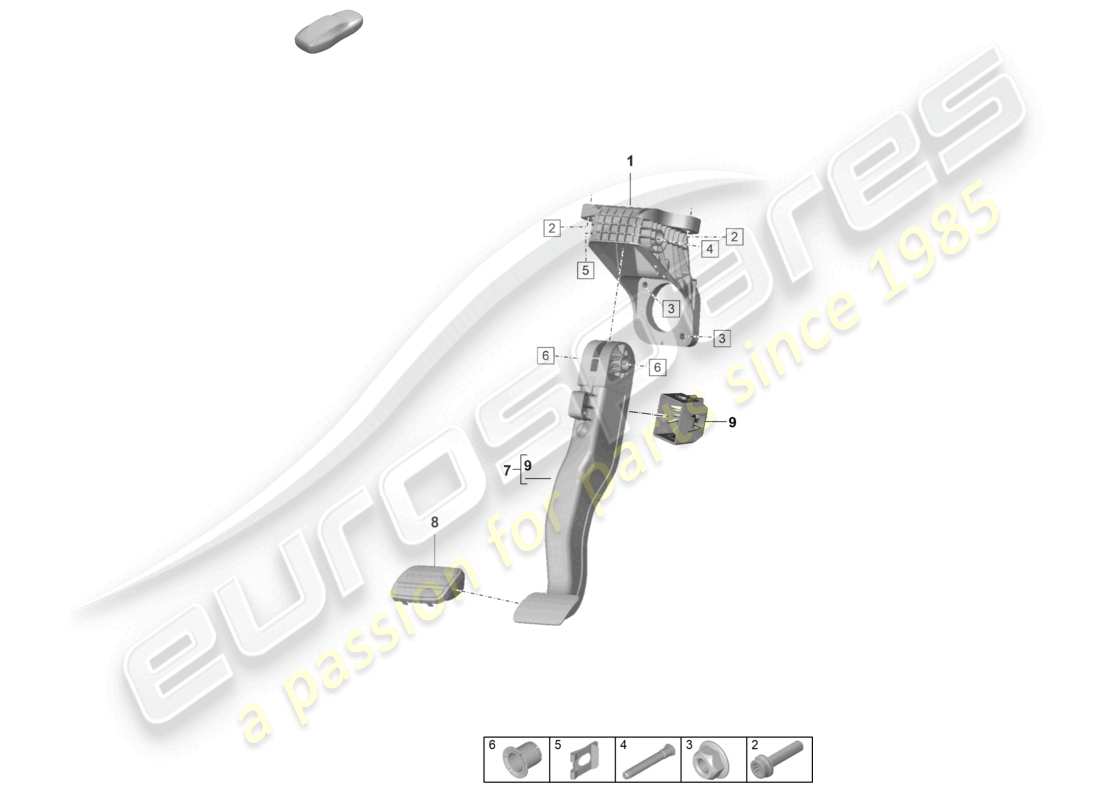 porsche 2021 (panamera 971-2) bremspedal teilediagramm