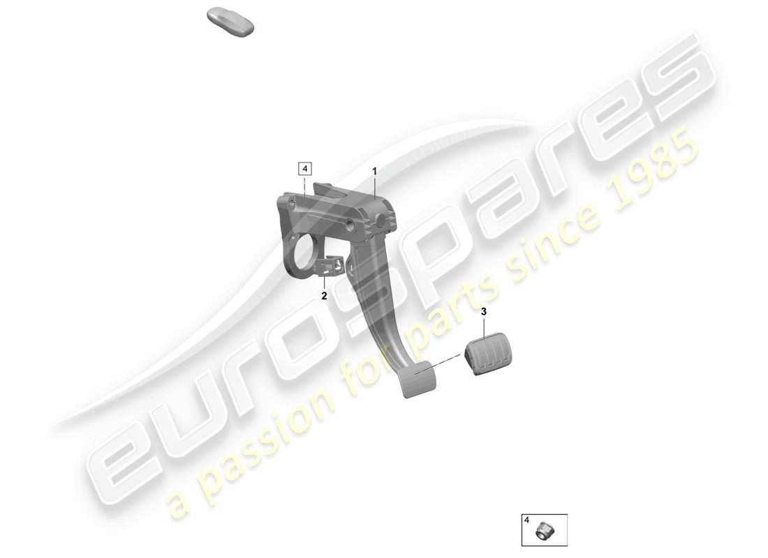 porsche 2025 (taycan 9j1-2) bremspedal teilediagramm
