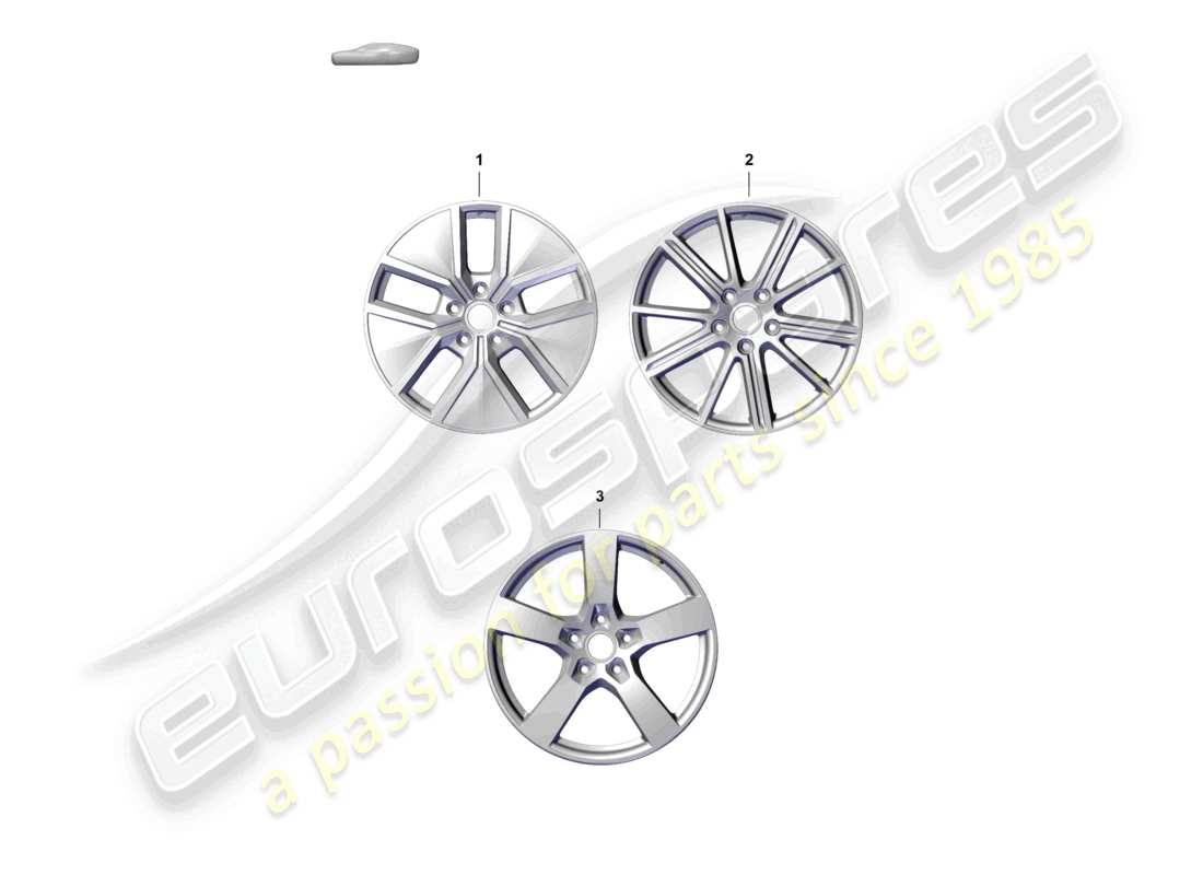 porsche 2025 (panamera 976) leichtmetallrad 20 ersatzteildiagramm