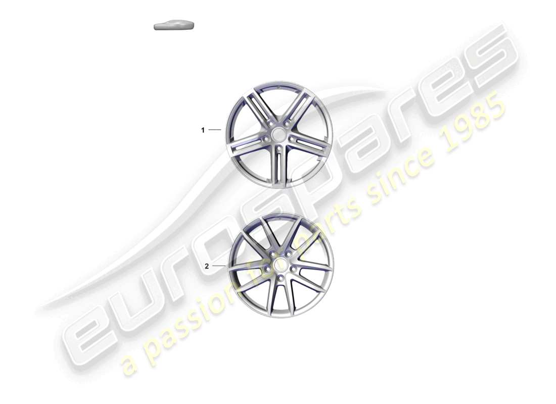 porsche 2025 (panamera 976) leichtmetallrad 19 ersatzteildiagramm