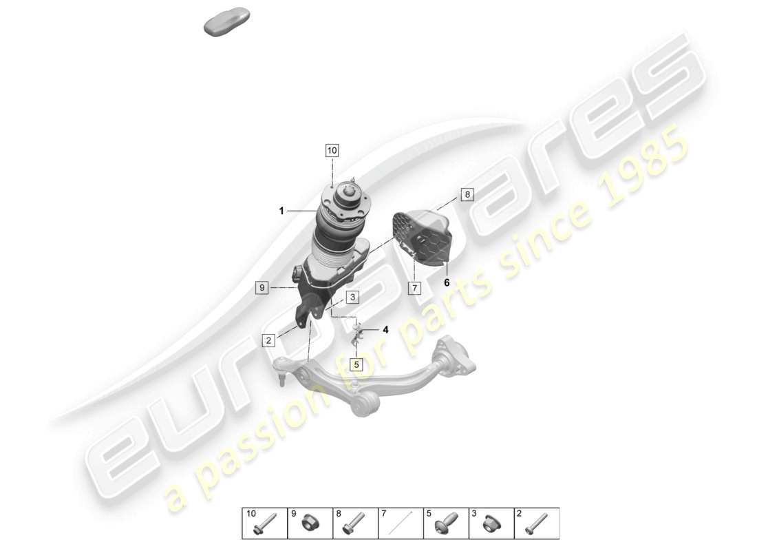 porsche 2026 (taycan 9j1-2) luftfederung teilediagramm