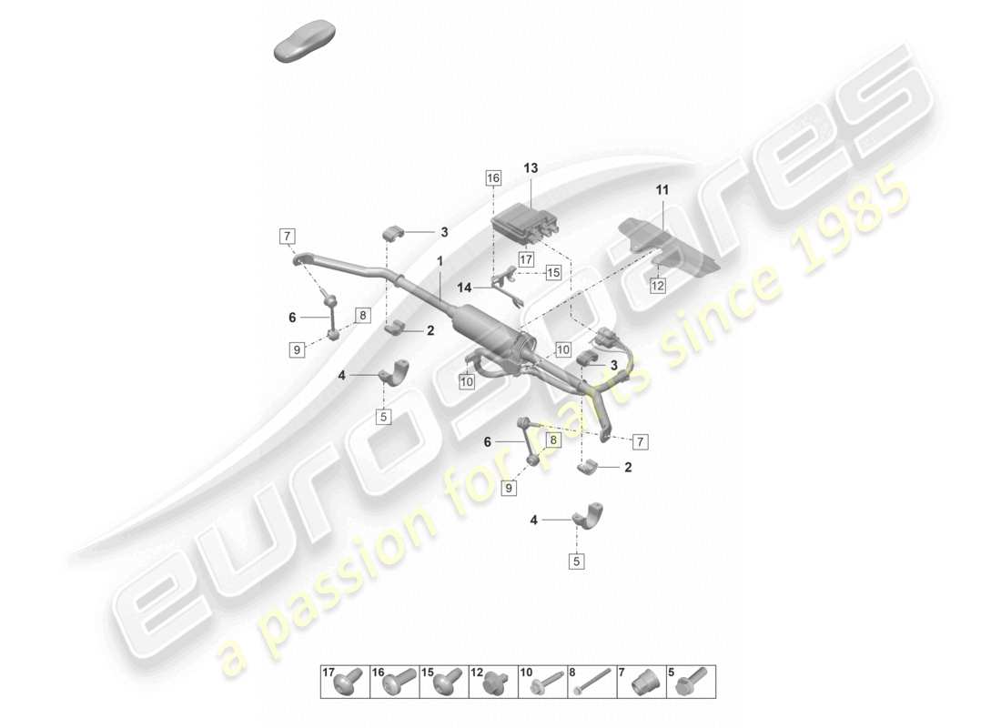 porsche 2021 (panamera 971-2) stabilisator für fahrzeuge mit elektronischer wankstabilisierung ersatzteildiagramm