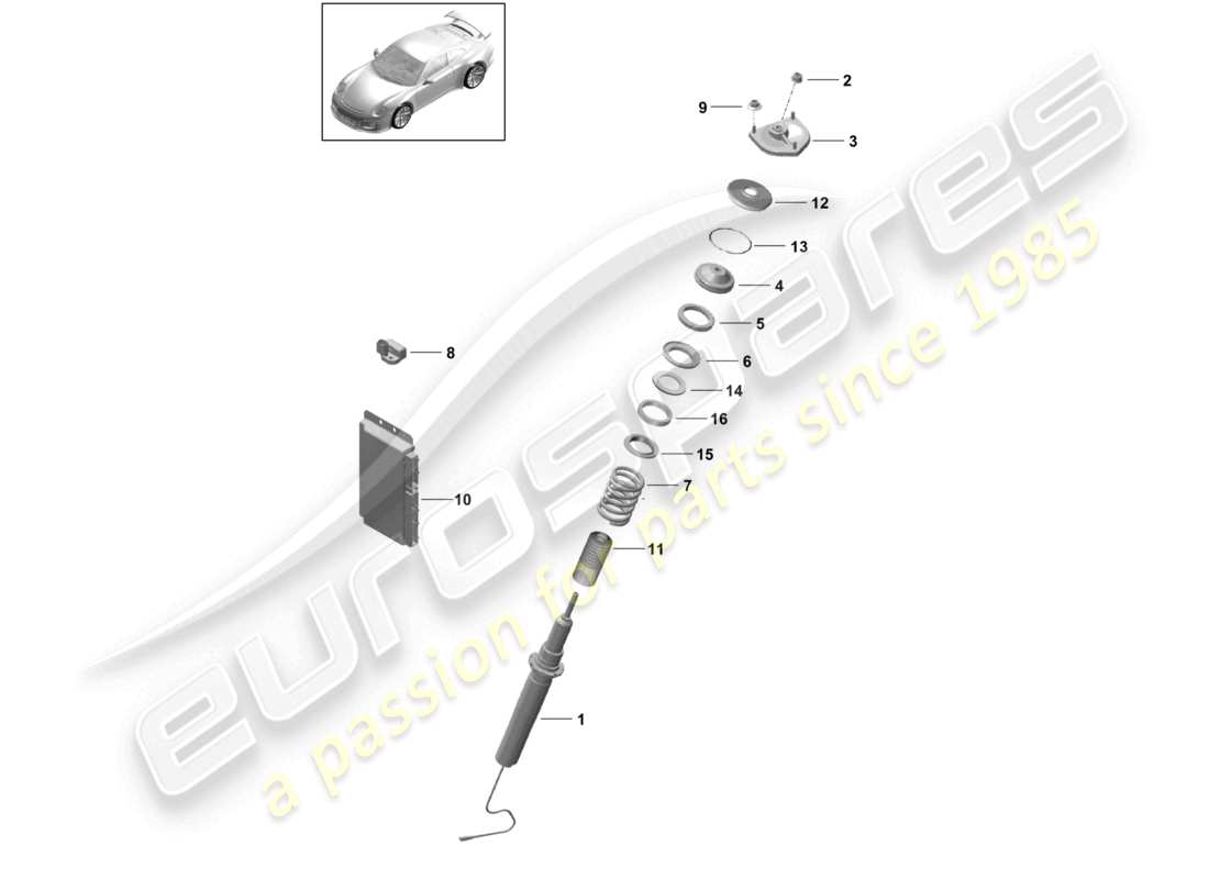 porsche 2021 (991-2 r/gt3/rs) schwingungsdämpfer d - mj 2018>> ersatzteildiagramm