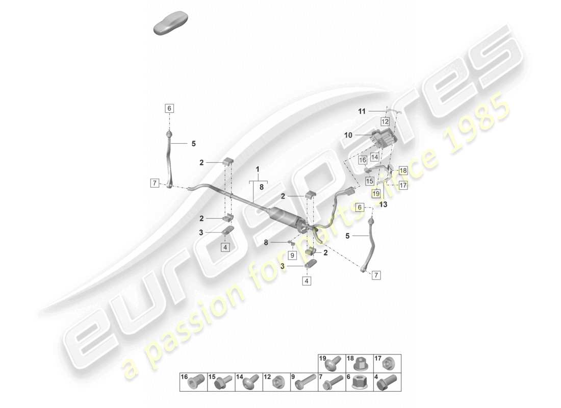 porsche 2022 (panamera 971-2) stabilisator für fahrzeuge mit elektronischer wankstabilisierung ersatzteildiagramm