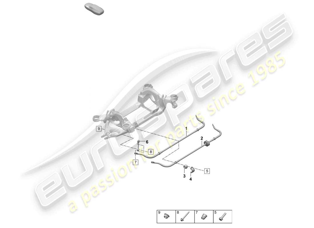 porsche 2026 (taycan 9j1-2) stabilisator teilediagramm