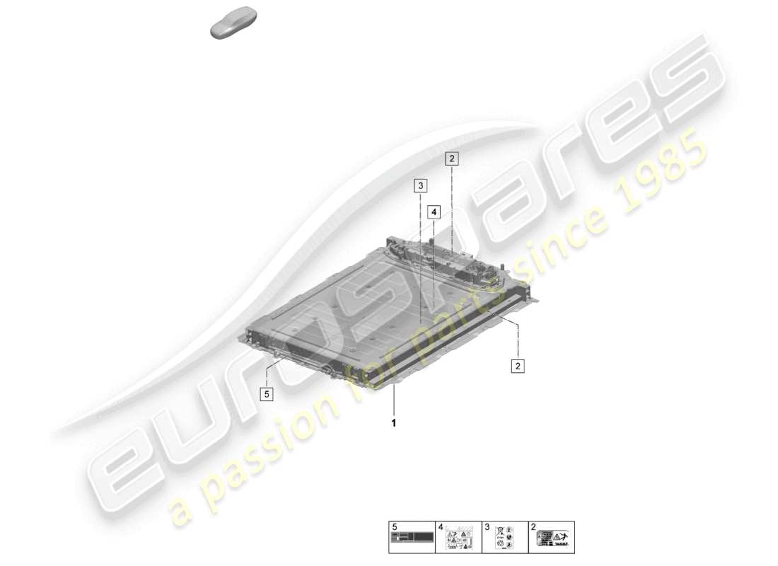 porsche 2025 (macan-e) ersatzakku elektroantrieb hinweis teilediagramm