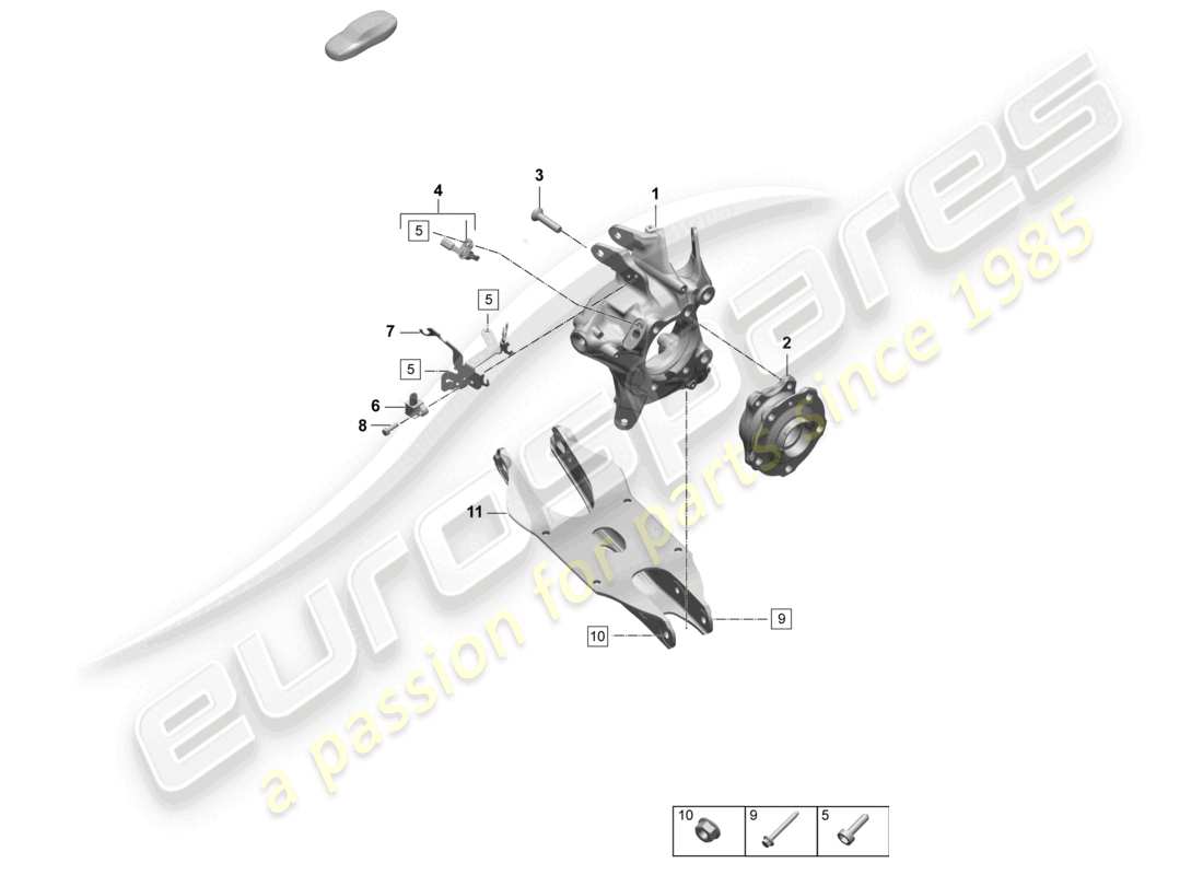 porsche 2025 (macan-e) radträger radnabe teilediagramm