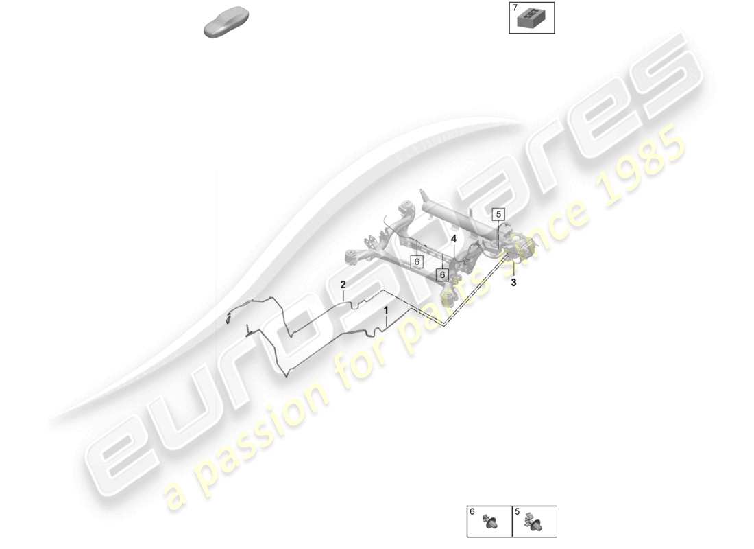 porsche 2025 (macan-e) adaptive federung luftversorgung teilediagramm
