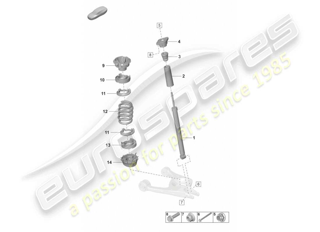 porsche 2022 (panamera 971-2) stahlfederung stoßdämpfer teilediagramm