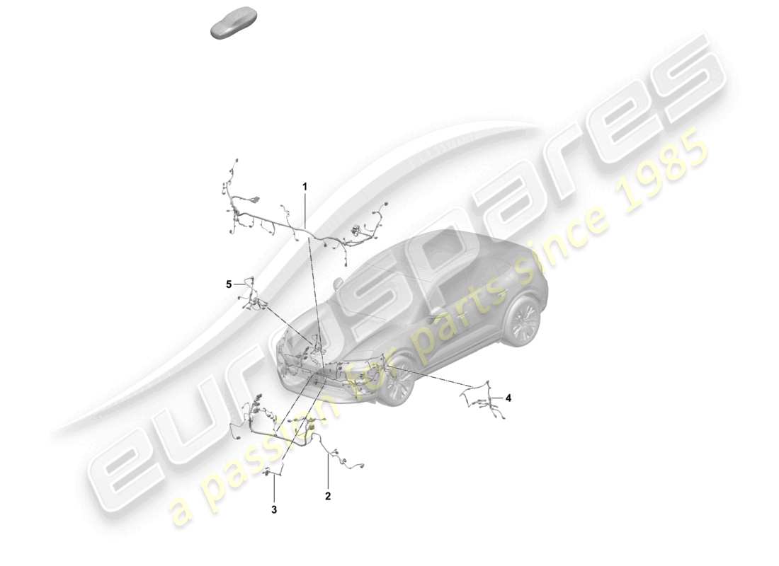 porsche 2025 (macan-e) kabelbäume frontstoßstange frontpartie abs teilediagramm