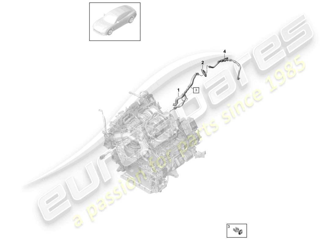 porsche 2021 (panamera 971-1) vakuumleitung - teilediagramm