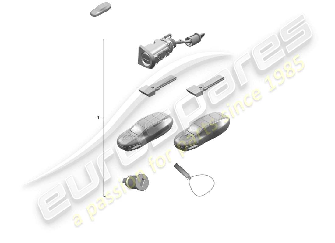porsche 2021 (718 cayman gt4) reparatursatz 1 satz schließzylinder ersatzteildiagramm