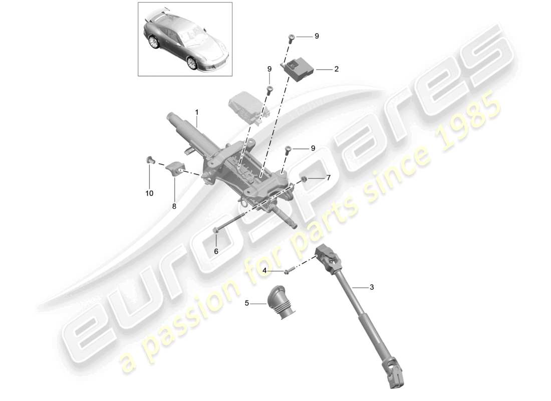 porsche 2021 (991-2 r/gt3/rs) lenksäule zwischenlenkwelle d >>- mj 2017 ersatzteildiagramm