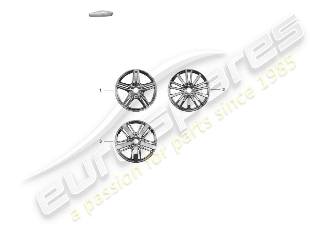 porsche 2022 (panamera 971-2) leichtmetallrad 20 ersatzteildiagramm
