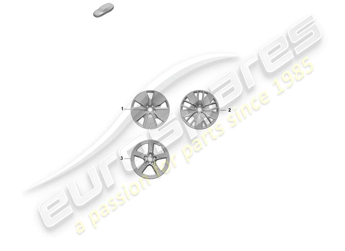 porsche 2025 (macan-e) leichtmetallfelge teilediagramm
