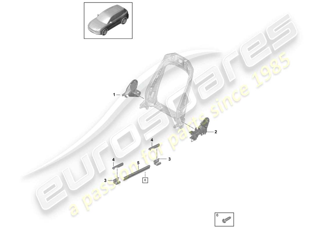 porsche 2022 (cayenne e3 9ya/9yb) sitz vorne (komplett) nicht mehr lieferbar standardsitz teilediagramm