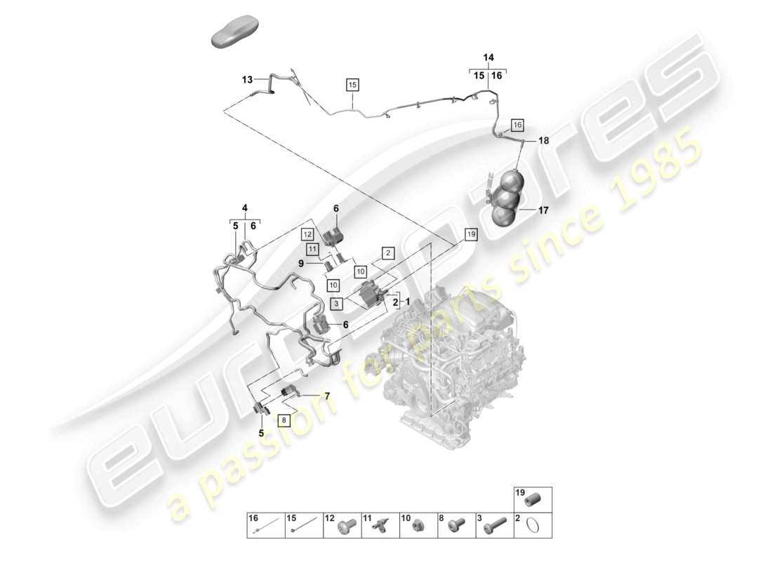 porsche 2024 (panamera 971-2) vakuumsystem vakuumpumpe teilediagramm