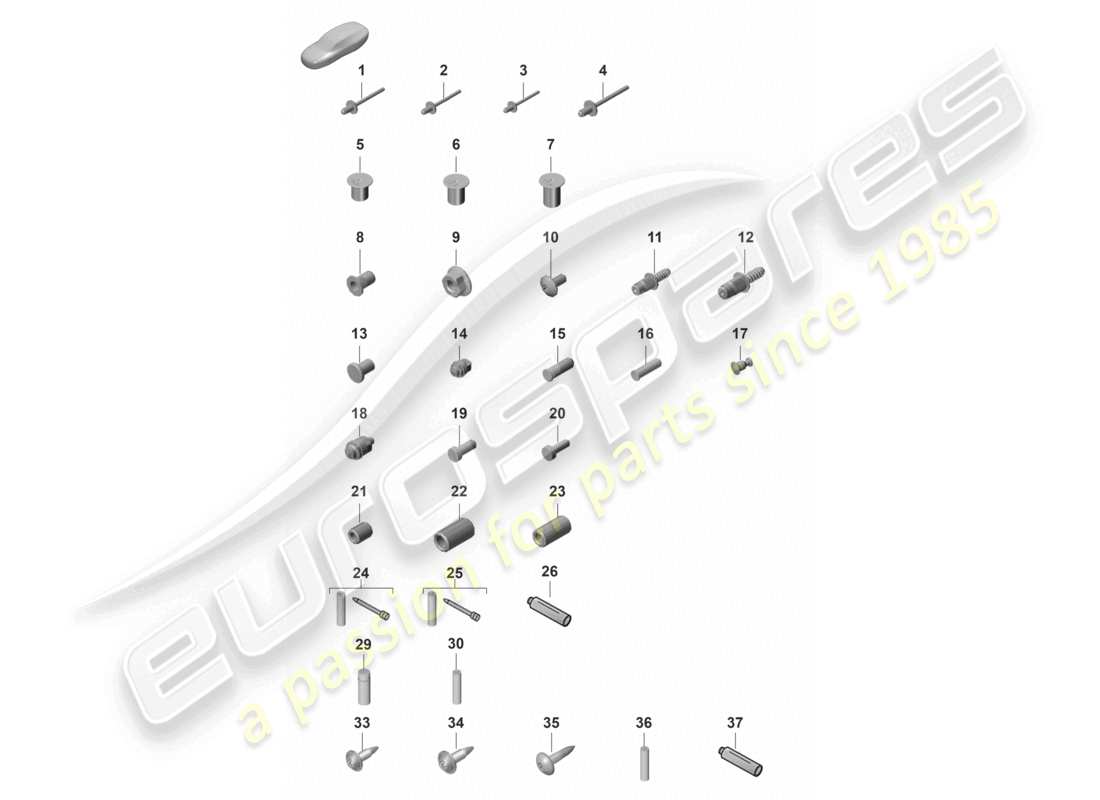 porsche 2022 (panamera 971-2) befestigungselemente karosserieteildiagramm