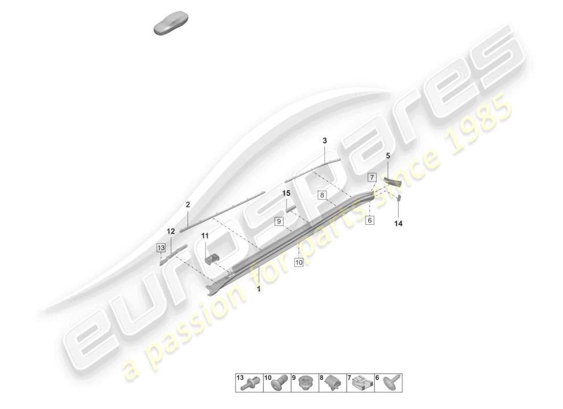 porsche 2022 (panamera 971-2) seitenträgerverkleidung teilediagramm
