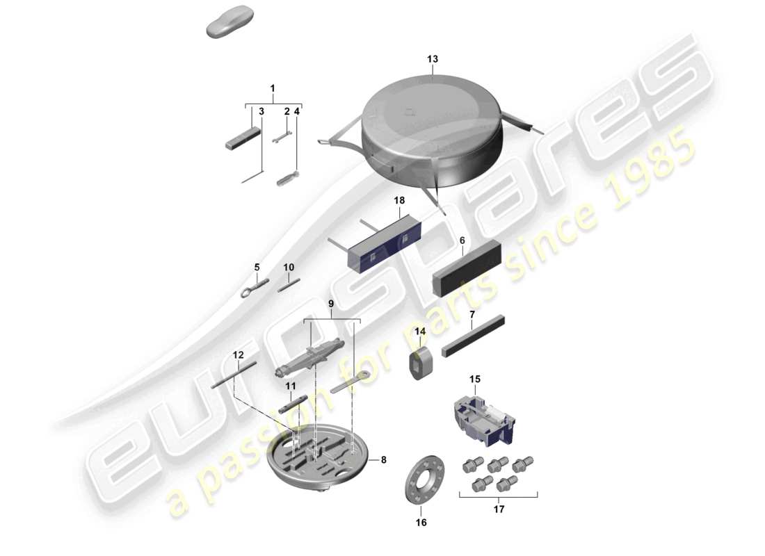 porsche 2025 (panamera 976) fahrzeugwerkzeuge ersatzteildiagramm