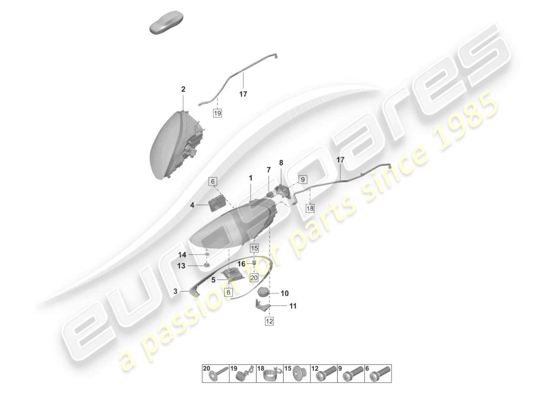 porsche 2024 (panamera 971-2) led-scheinwerfer basis pdls teilediagramm
