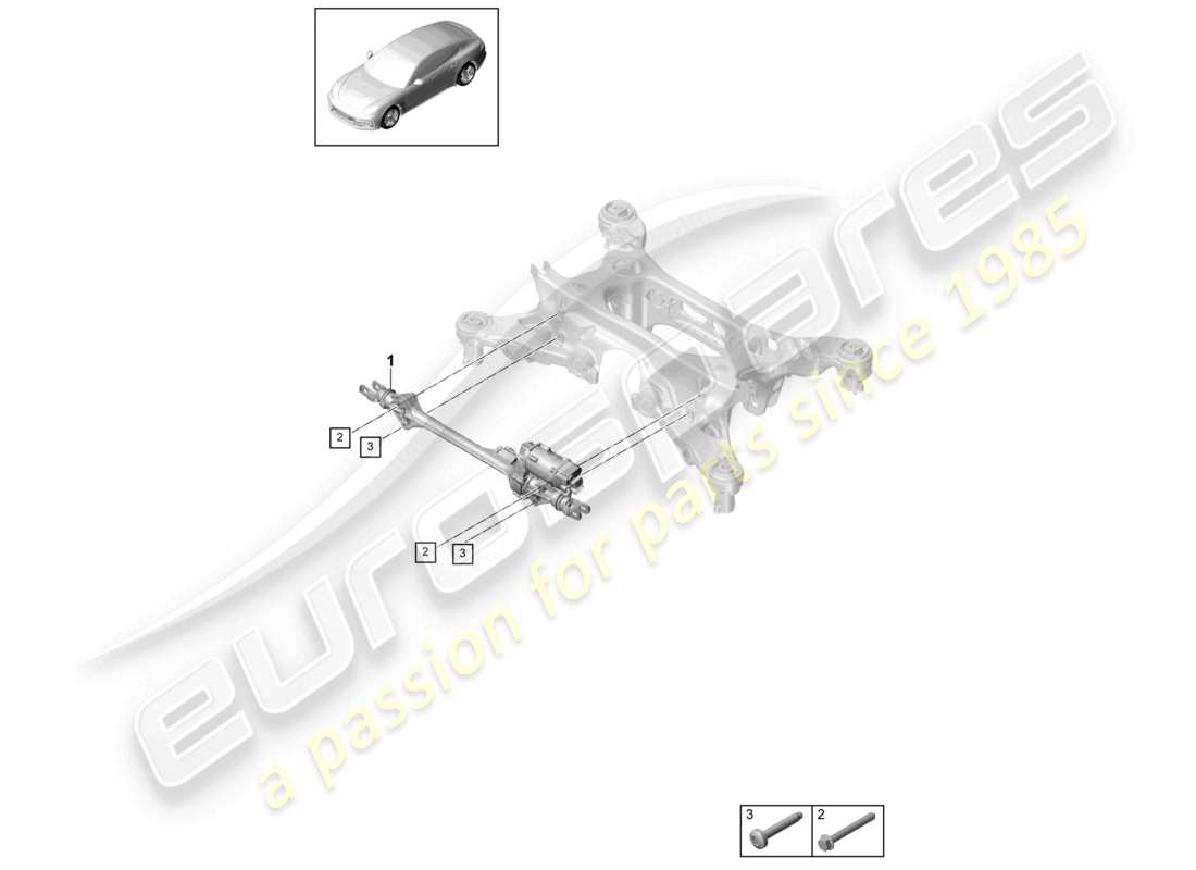 porsche 2021 (panamera 971-1) lenkung hinterachse teilediagramm
