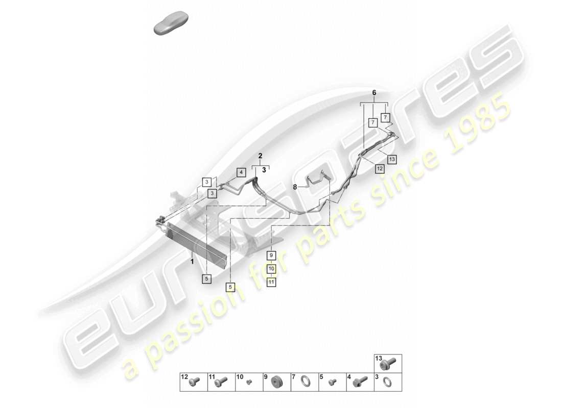 porsche 2024 (panamera 971-2) getriebeölkühler öldruckleitung für getriebeölkühlung - pdk - getriebeteildiagramm