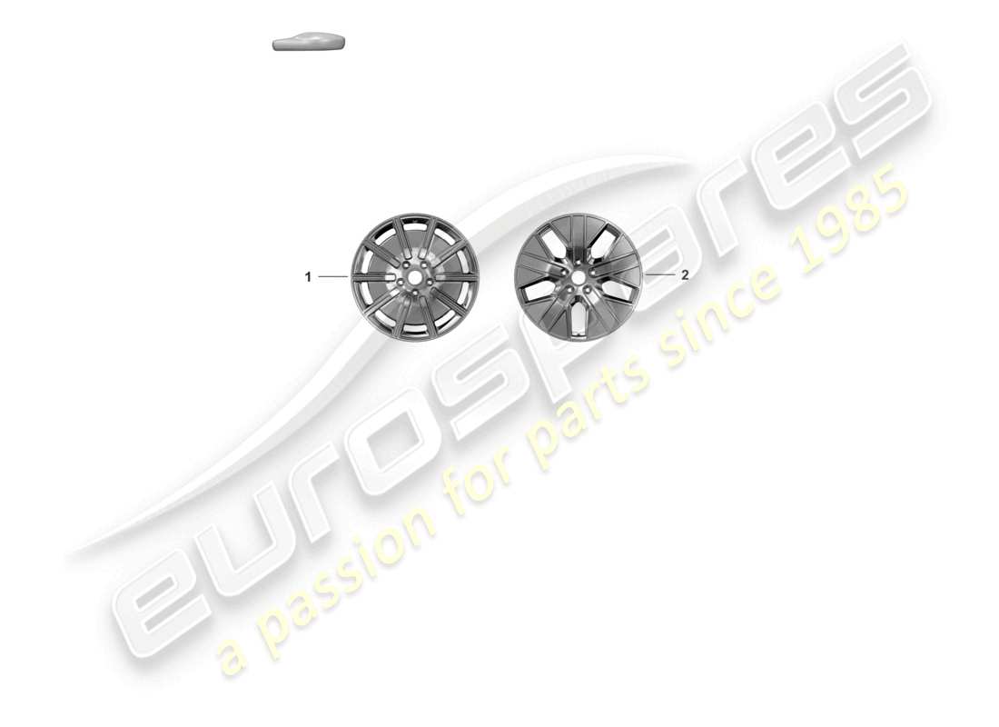 porsche 2023 (taycan 9j1-1) leichtmetallrad 20 ersatzteildiagramm