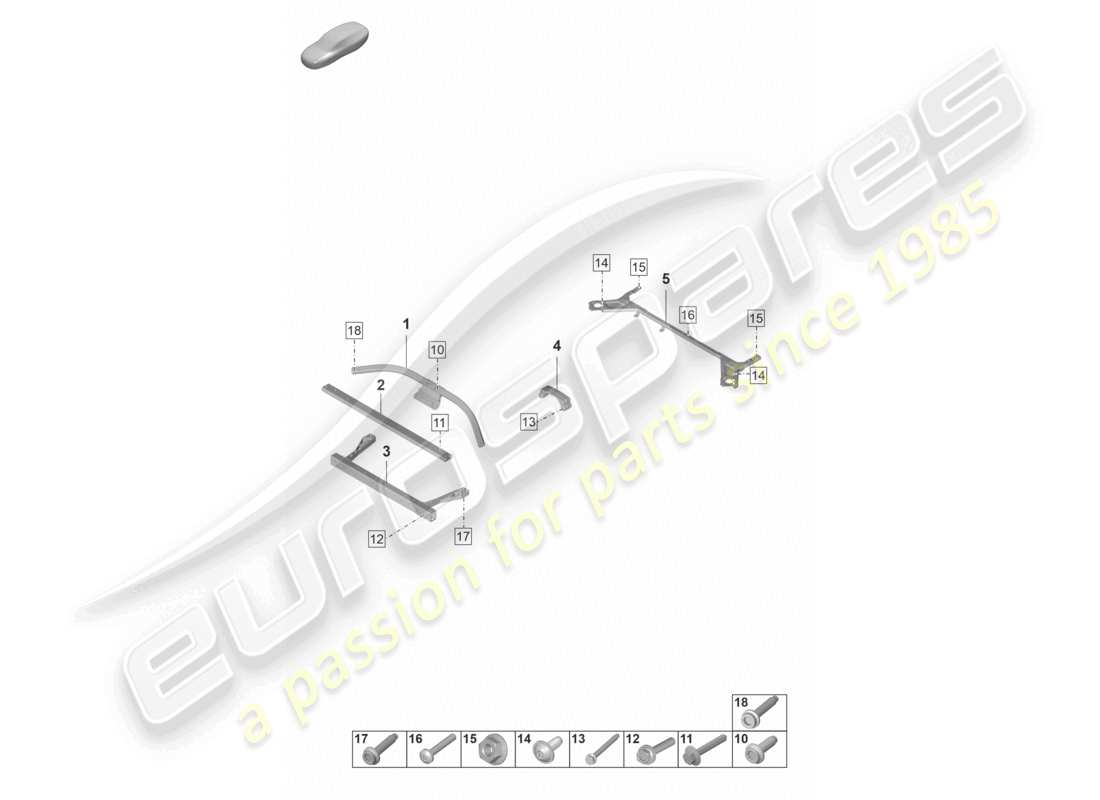 porsche 2022 (taycan 9j1-1) domstrebe vorn und hinten verstärkungsteil diagramm