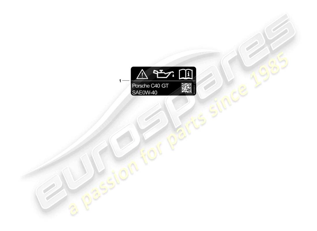 porsche 2025 (992-2 gt3) aufkleber motoröl teilediagramm